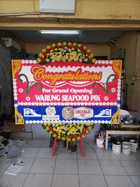 Papan Bunga Ucapan Selamat Graha Bhakti Budaya