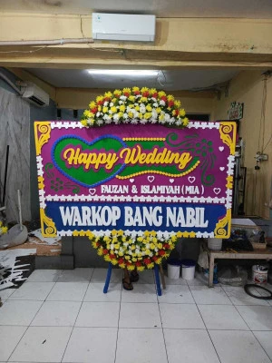 Papan Bunga di Graha Bhakti Budaya