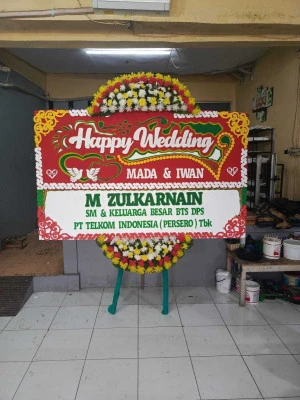 Papan Bunga di Graha Bhakti Budaya