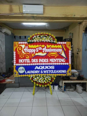 Papan Bunga di Graha Bhakti Budaya