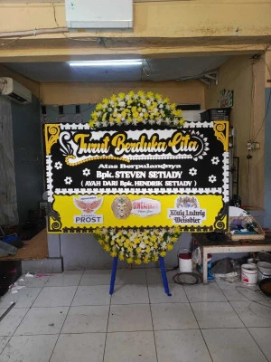 Papan Bunga di Graha Bhakti Budaya