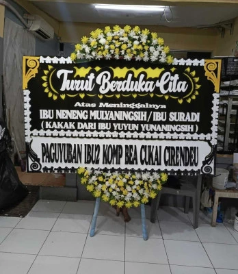 Papan Bunga di Graha Bhakti Budaya